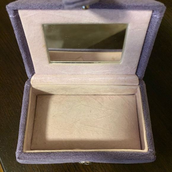 Purple mini Jewelry Travel Case with beaded clasp - Picture 4 of 9